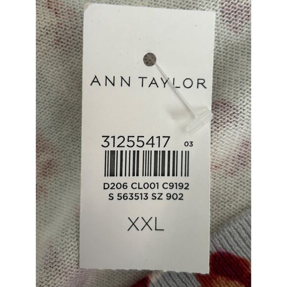 Ann Taylor Sweater XXL Leopard Print V-Neck Long Sleeve Button Front Cardigan - Picture 4 of 8